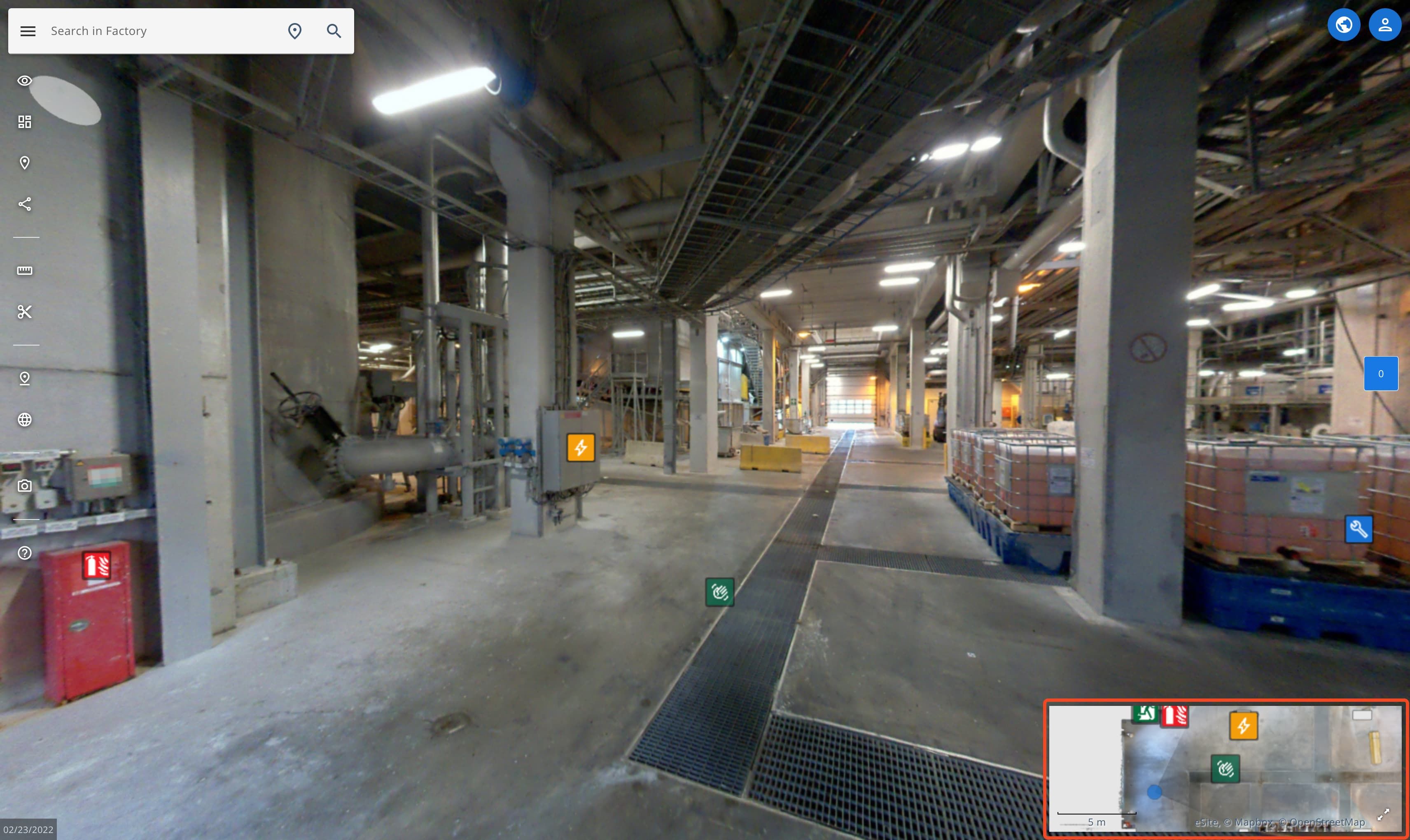 Map highlighted on the eSiteview interface